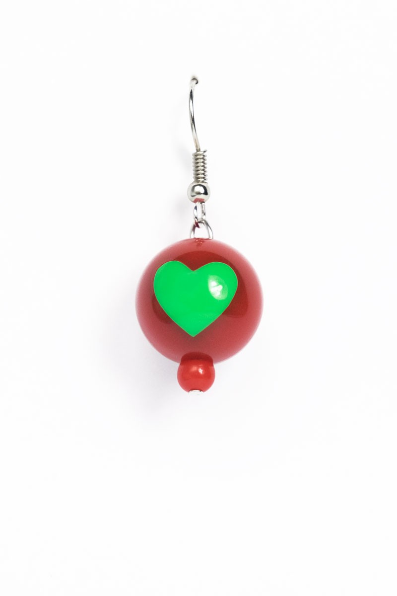 Green Heart Earring - Madame - Tøj/brugskunst - Certificeret webshop