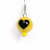 Golden Black Heart Earring