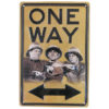 Metalskilt One Way