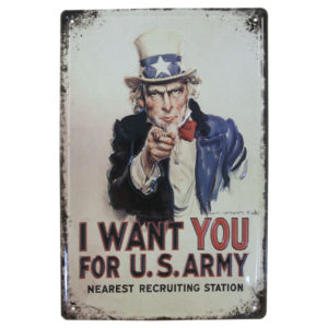 Metalskilt I Want You