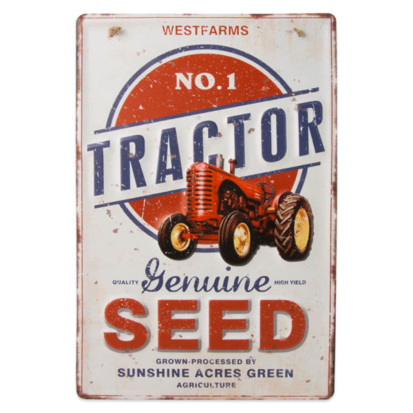 Metalskilt Tractor Seed