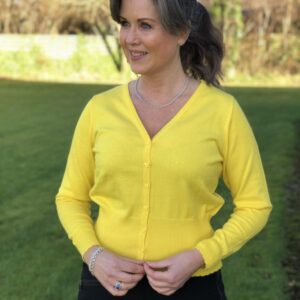 Alternative view of Heart Cardigan Yellow - duMilde