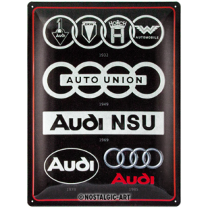 Audi Logo - Metalskilt