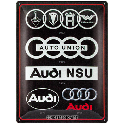 Audi Logo - Metalskilt
