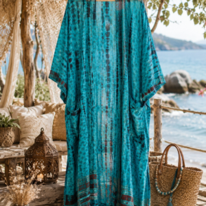 Alternative view of Recycled Silke Kimono - One of a kind