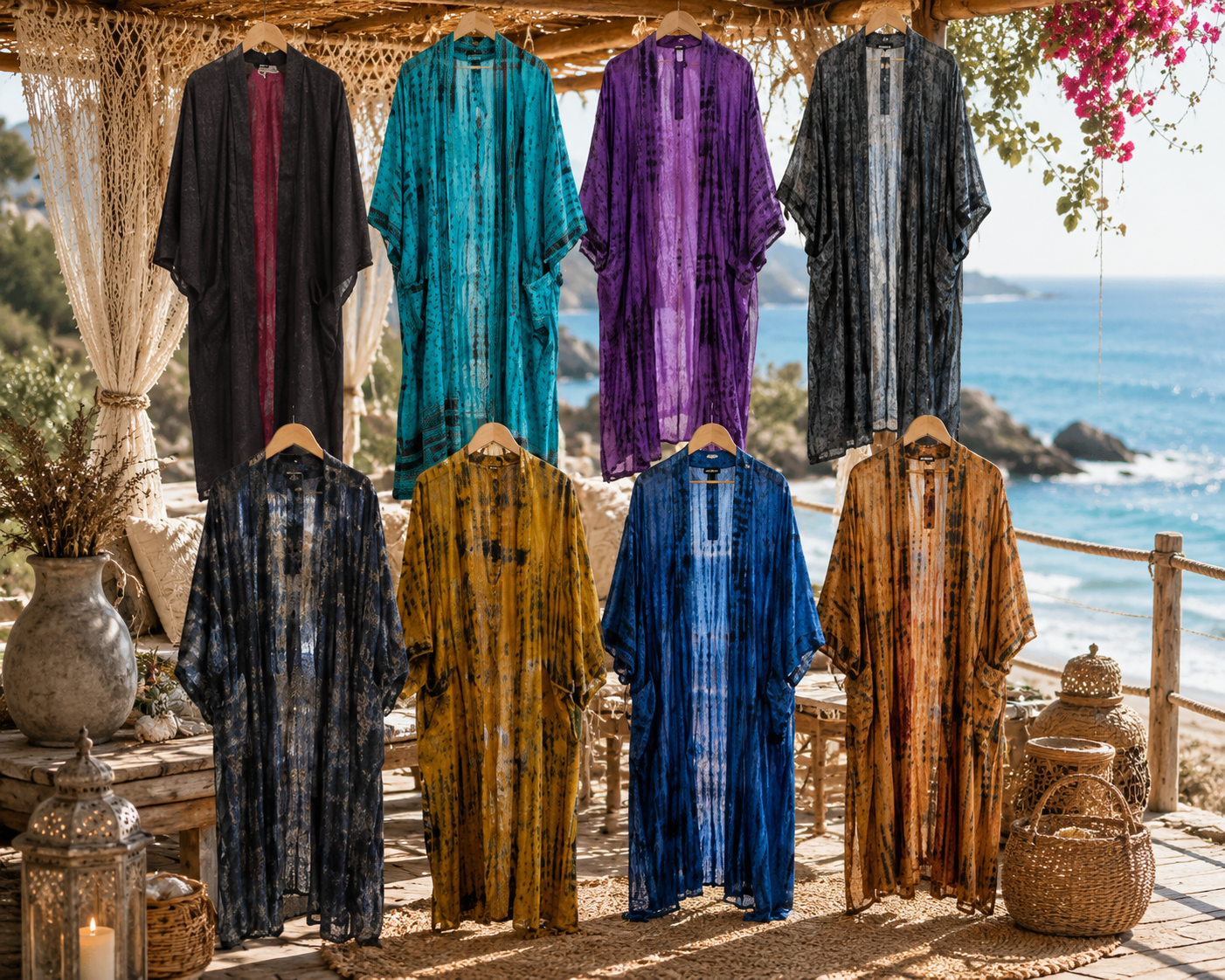 Recycled Silke Kimono - One of a kind