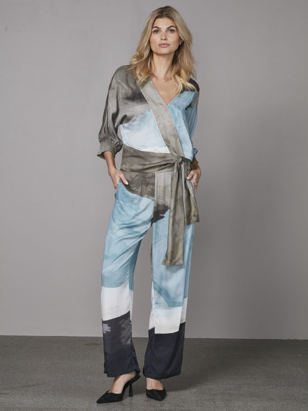 Elina Yola Trousers/ Blue Mix - Nü