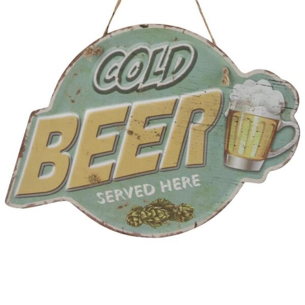 Retro Metalskilt Cold Beer