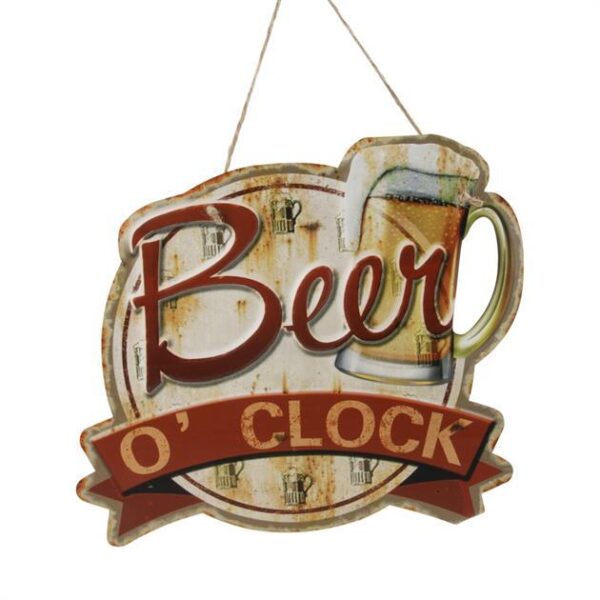 Retro Metalskilt Beer O´Clock