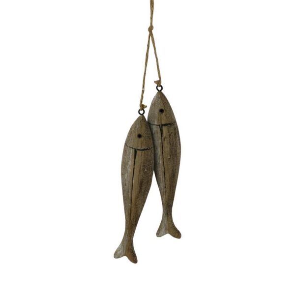 2 stk. fisk i drivtømmer/15 cm
