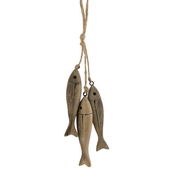 3 stk. fisk i drivtømmer/10 cm