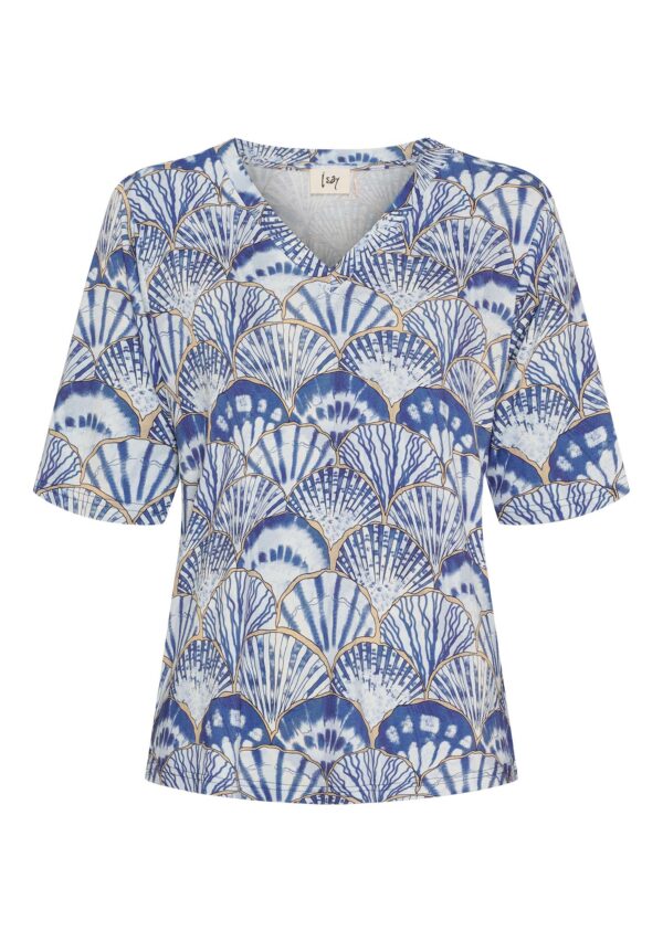 Louis Basic v-neck /Blue Seashell - Isay