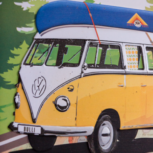 Alternative view of VW Bulli Lets Get Away - Metaldåse