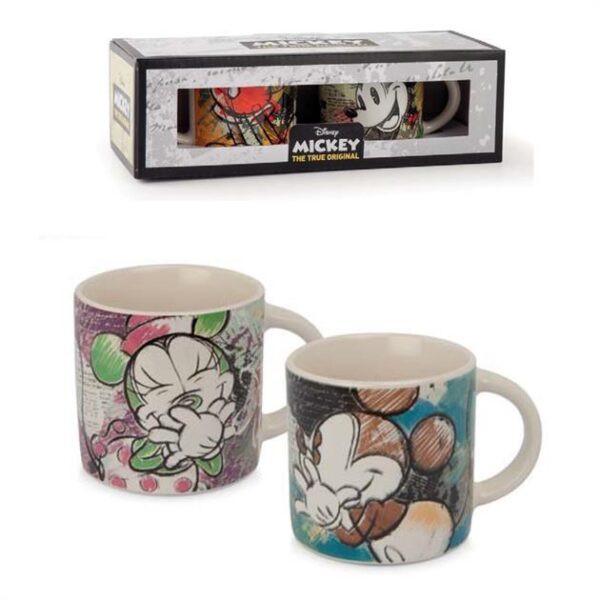 Walt Disney små krus Mickey + Minnie /turkis og purple