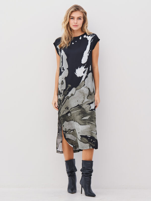 Abbi Long Dress/ Army Mix - Nü