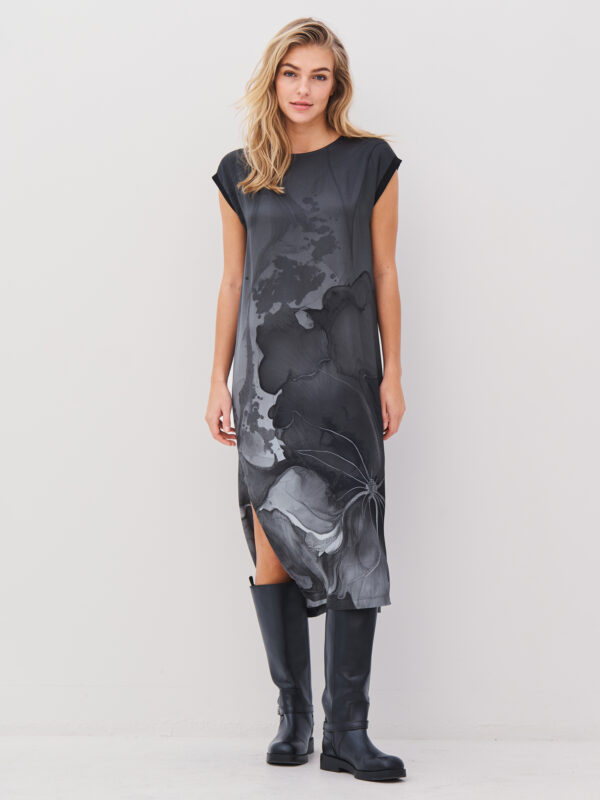 Abbi Long Dress/ Grey Mix - Nü
