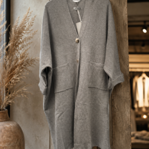 Lang Cardigan m/Guldknapper - Janne K