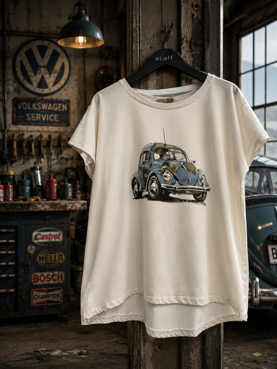 T- shirt VW Boble, blå - Janne K
