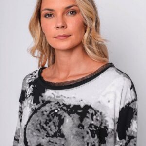 Alternative view of Sweater I will give it all up for you Baby - Black by K&M