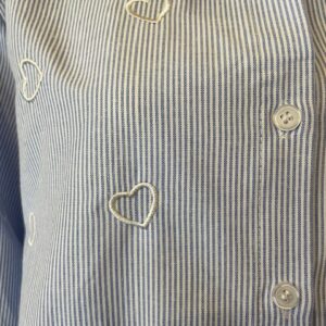 Alternative view of Stribet skjorte m/ hvide hjerter - Janne K