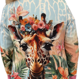 Alternative view of Blazerjakke med Giraf/ lyseblå - Janne K