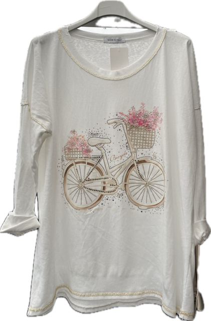 Shirt med cykel - Janne K