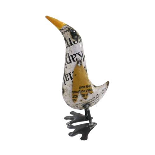 Fugl i recycled metal