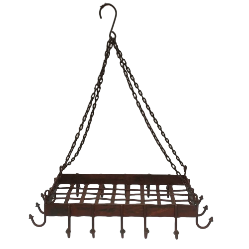 Hænge stativ i genbrugsjern m/kroge