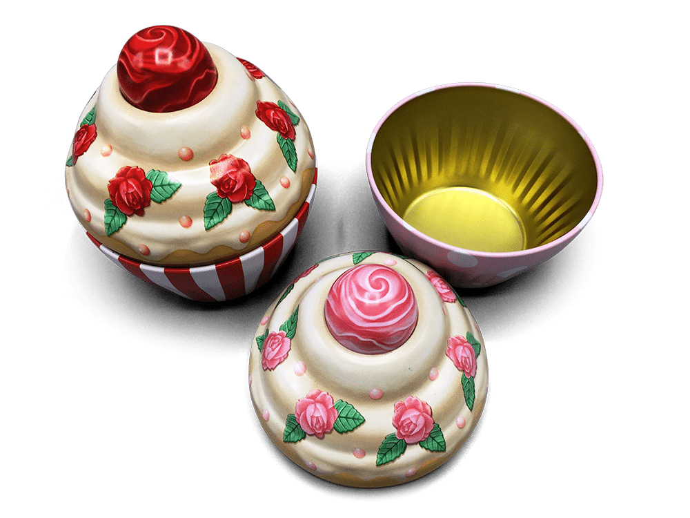 Kagedåse small cup cake rose - Image 3