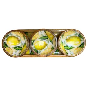 Alternative view of Bakke m/3 skåle i mango træ/lemon - by Room