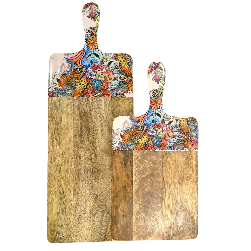 Skårebræt 2 stk. i mangotræ/ Multicolor - by Room