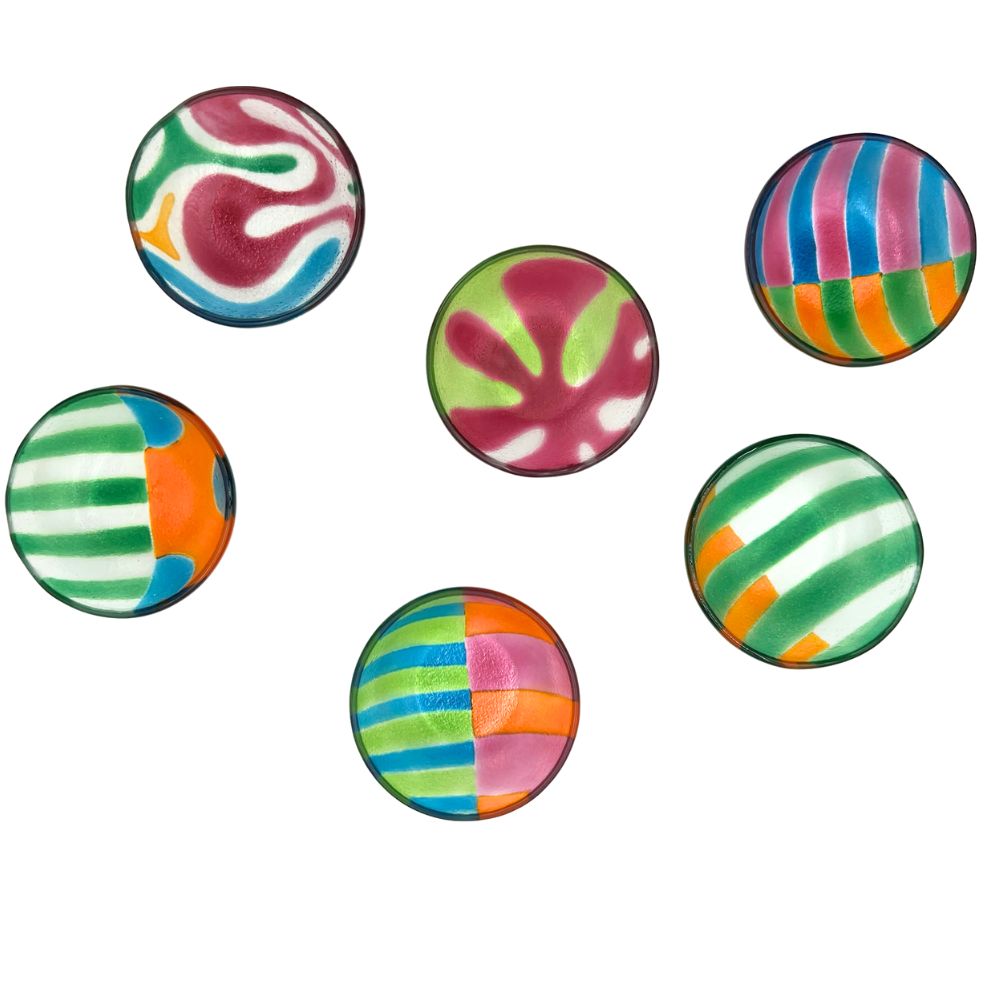 Håndlavet glasskåle m/assorteret mønster - by Room