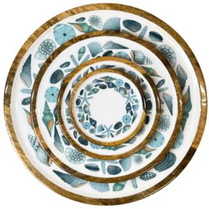 Alternative view of Sæt m/4 runde mango tallerkener/fade/muslinger - by Room