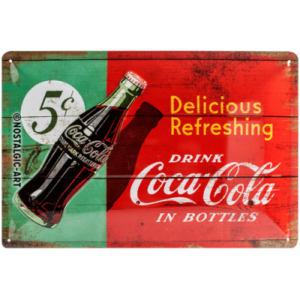 Coca Cola Delicious Refreshig Green - Metalskilt
