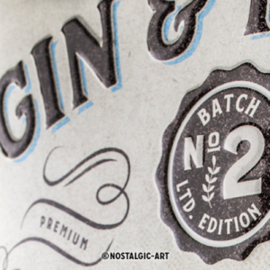 Alternative view of Gin & Tonic Served Here - Metalskilt