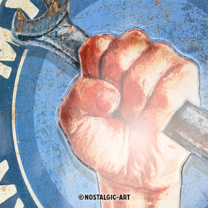 Alternative view of My Garage My Rules - Metalskilt