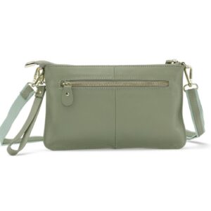 Læder Taske/Clutch – Leaf Green