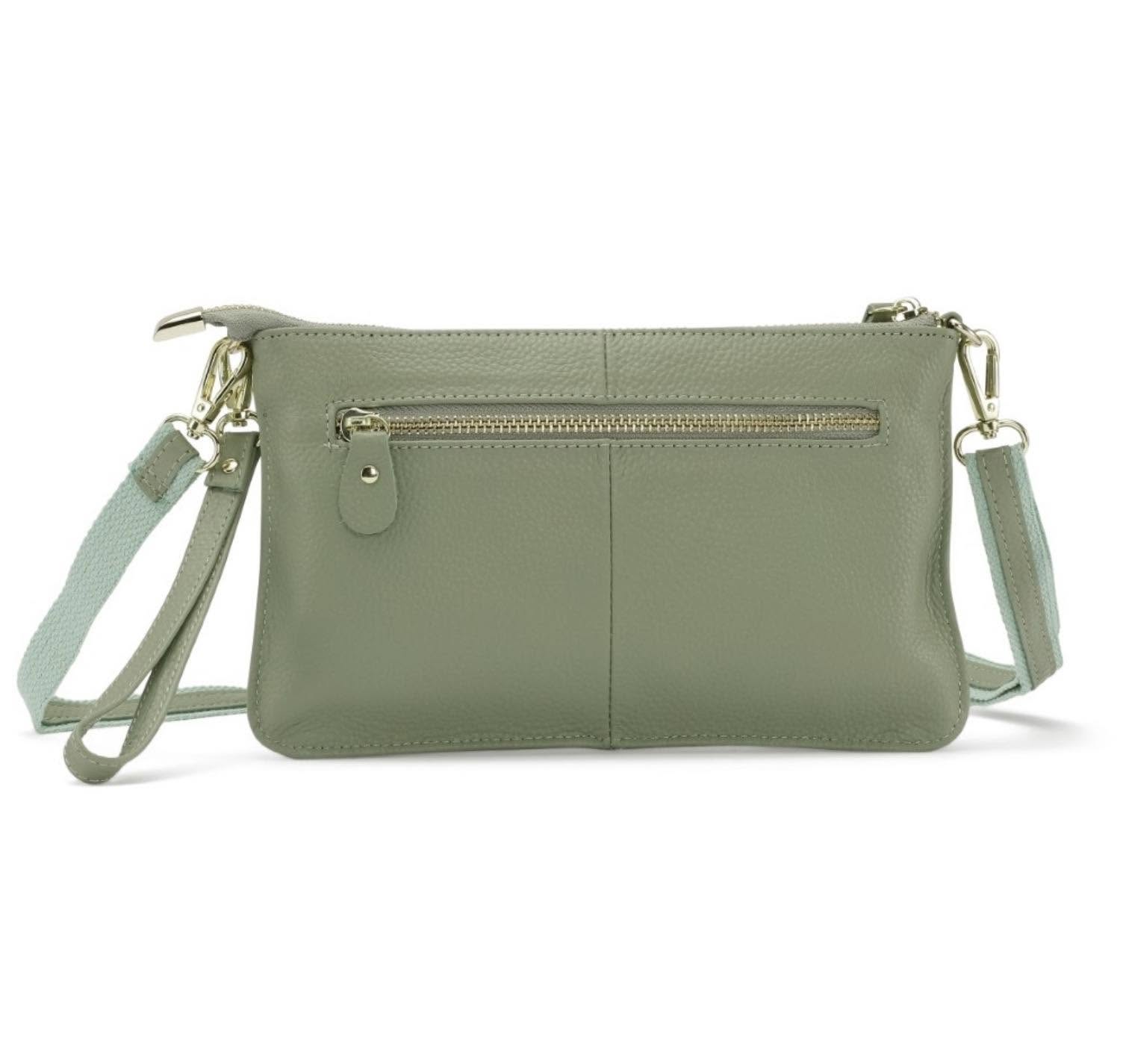 Læder Taske/Clutch – Leaf Green