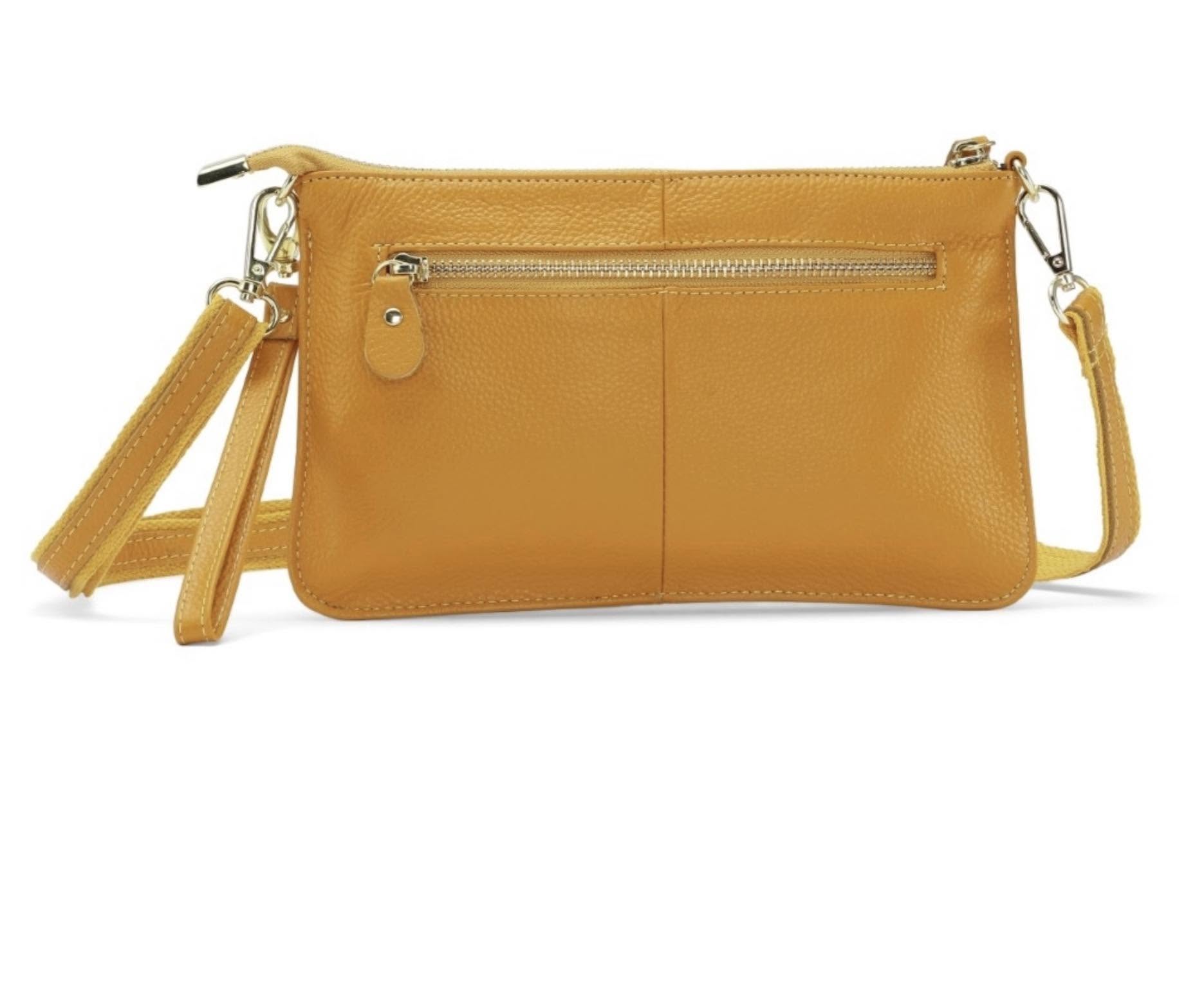Læder Taske/Clutch – Mustard