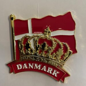 Magnet Dannebrog med Krone