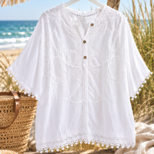Blondebluse Belinda/hvid - Janne K