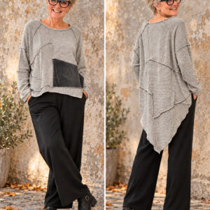 Sweater Jovial/ lysegrå - Black by K&M