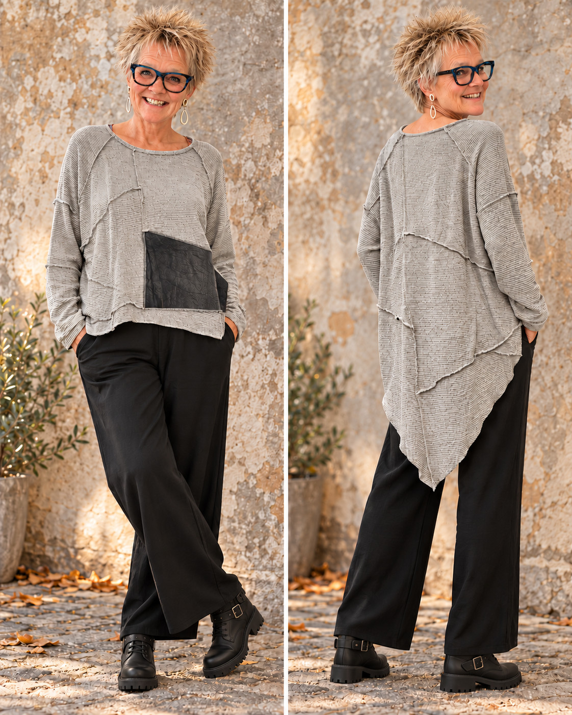 Sweater Jovial/ lysegrå - Black by K&M