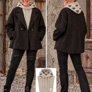 Balaclava beige m/hjerter